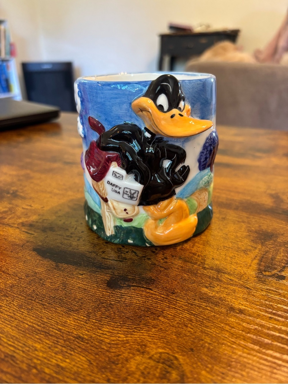 1999 Looney Tunes Daffy Duck 3D Coffee Mug 33 USA Gibson Warner Bros.